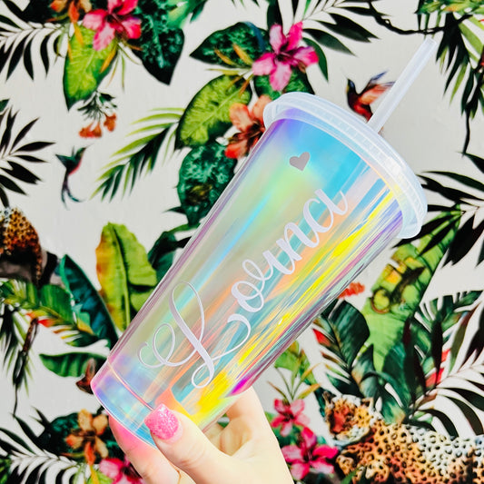IRIDESCENT PERSONALISED COLD CUP