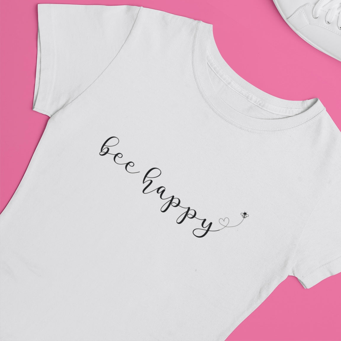 BEE HAPPY WHITE TEE