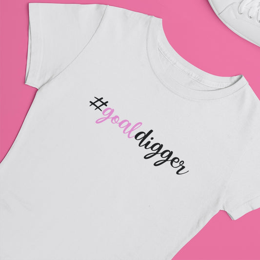 #GOALDIGGER WHITE TEE