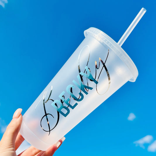 TRANSPARENT PERSONALISED COLD CUP